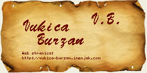 Vukica Burzan vizit kartica
